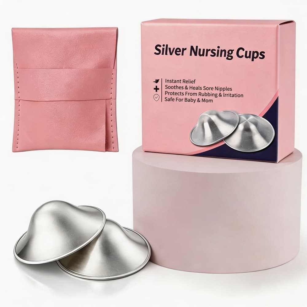Silver Nursing Cups With Silver Plated Layers Serve As Must Have Breastfeeding Accessories To Prevent Irritation And Offer Soothing Relief For Sensitive Nursing Nipples