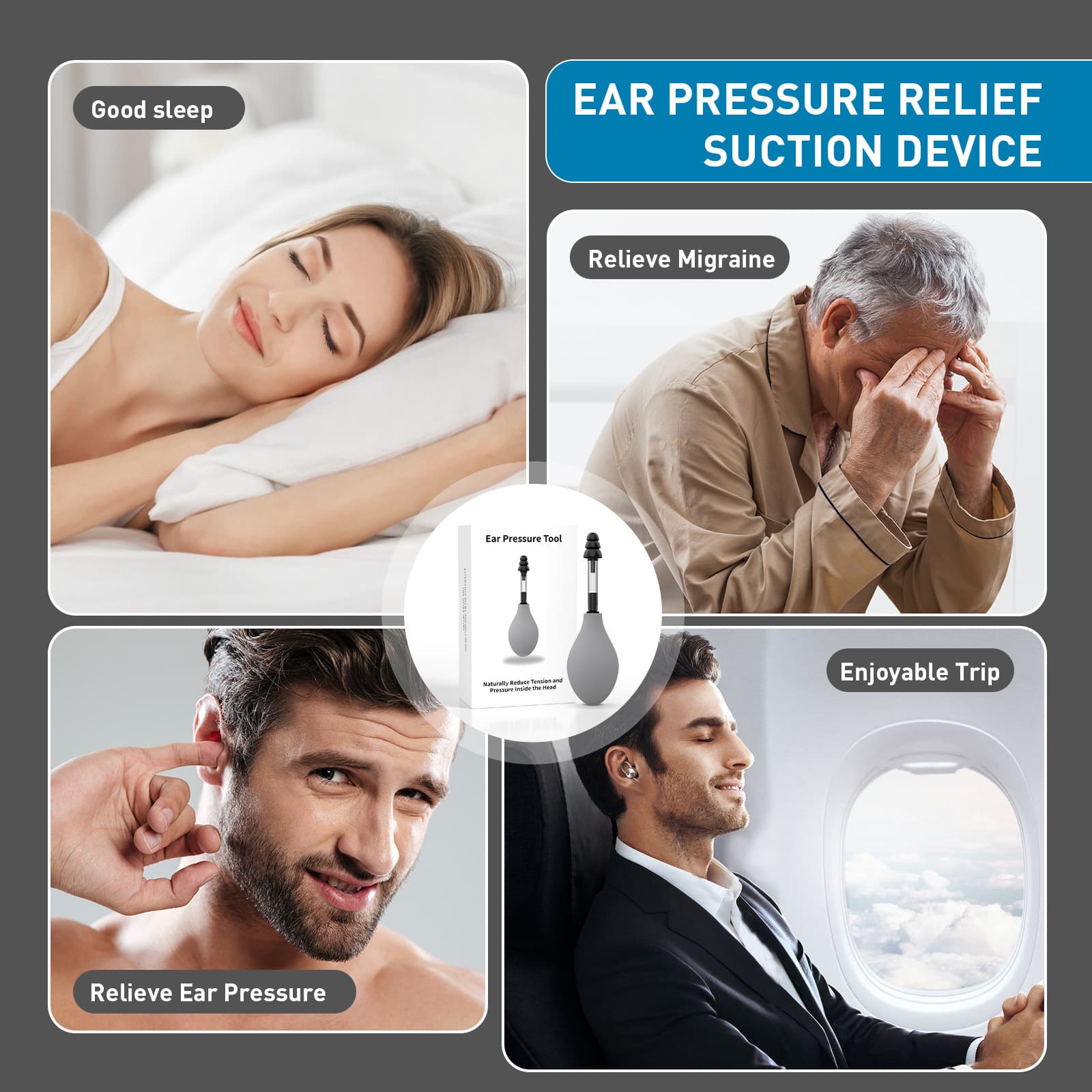 Ear Pressure Relief Suction Device A Calming Consumer Product That Naturally Reduces Tension, Pressure And Pulsating Symptoms Through Gentle Inner Ear Pressure Stimulation