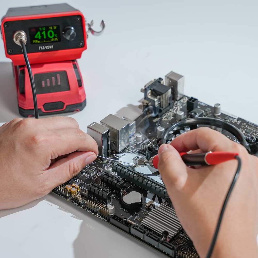 MELLIF DUAL POWER SOLDERING IRON STATION, RED