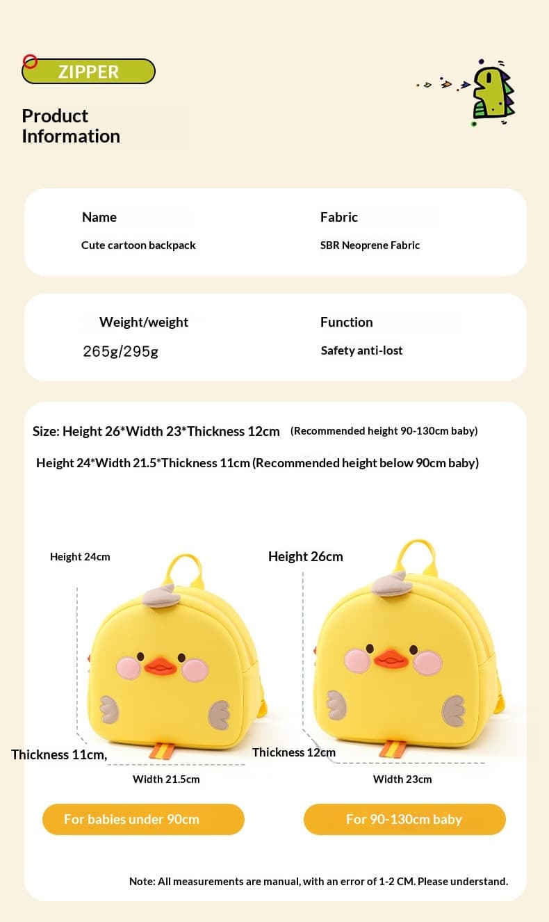 Backpack, Big Class, Girls, Boys, Animal Backpack, Children's Travel Backpack, Night Reflective Safety, Middle Class Travel Combination- Pink Rabbit Large And Crossbody Bag