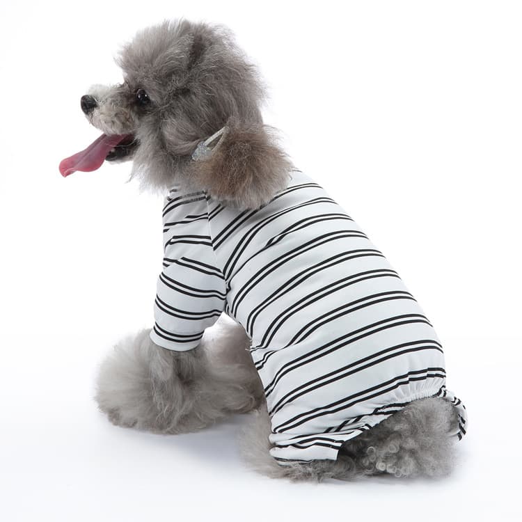 Summer Dog Clothes Striped Home Pajamas Thin