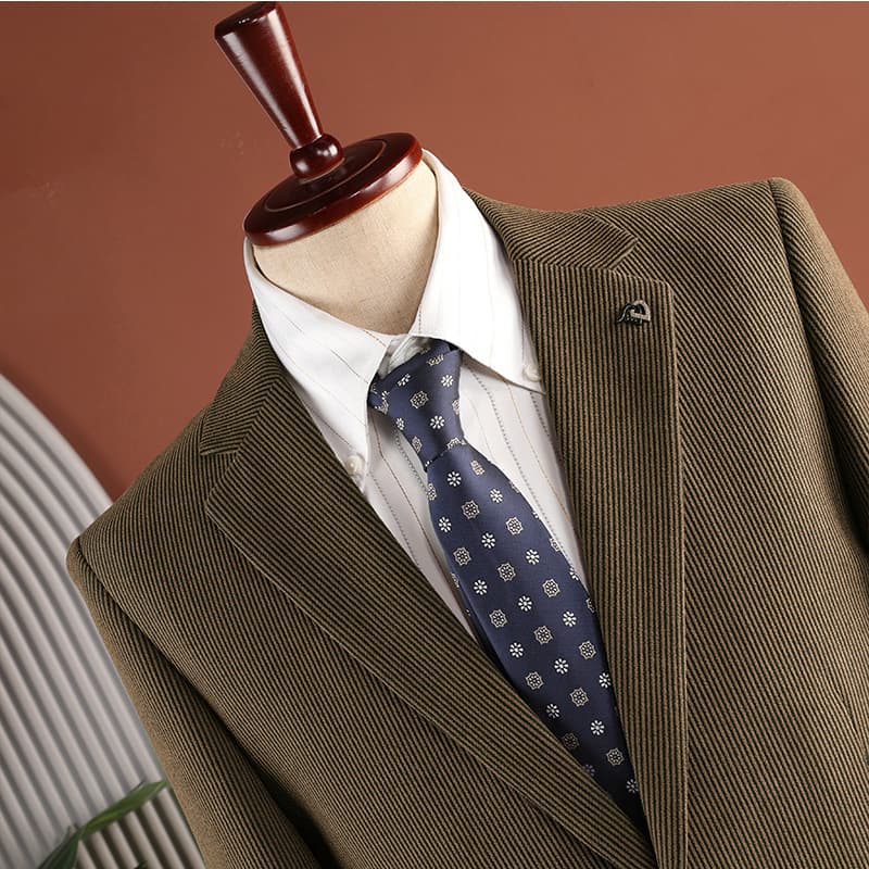 Vintage-style Casual Two-button Blazer With Notch Lapels