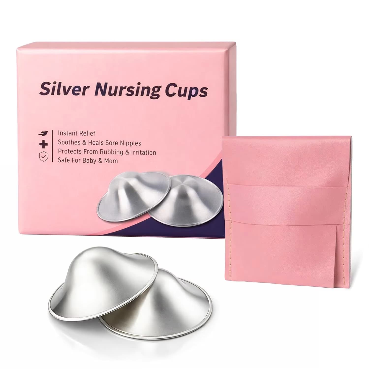 Silver Nursing Cups With Silver Plated Layers Serve As Must Have Breastfeeding Accessories To Prevent Irritation And Offer Soothing Relief For Sensitive Nursing Nipples