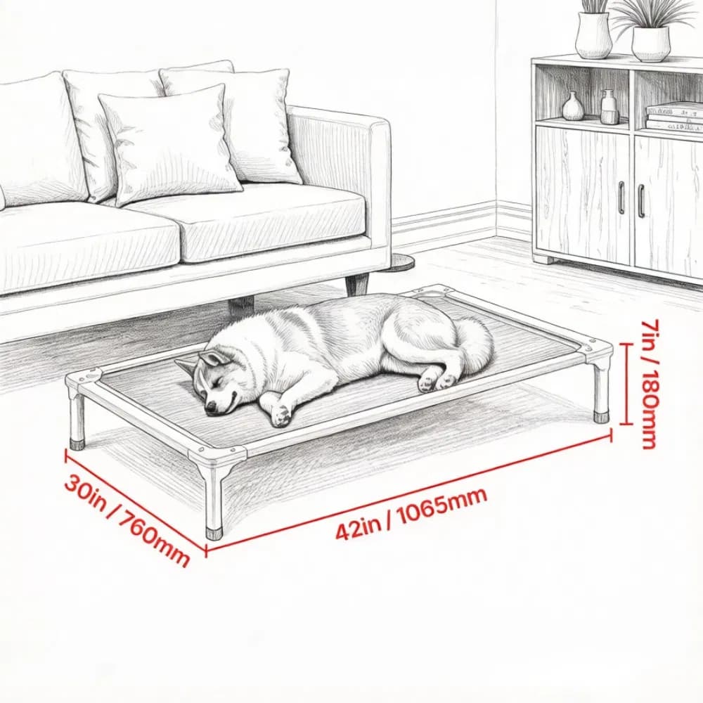 Elevated Dog Bed for Bedroom