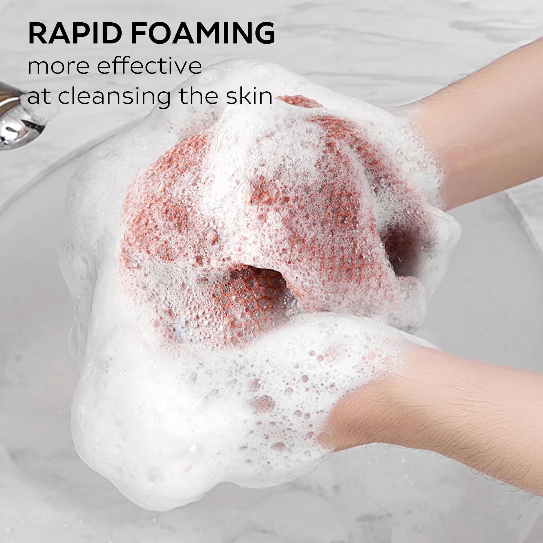 African exfoliating shower net with drawstring, deep cleansing for back and full body bathing, reusable skin-softening bath sponge net