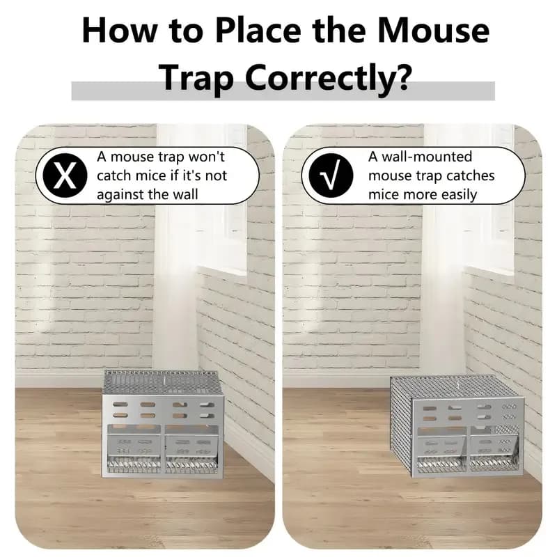 "Humane Dual-Entry Mouse Trap – Automatic Reset, Non-Rust Iron – Catch & Release Indoor/Outdoor"