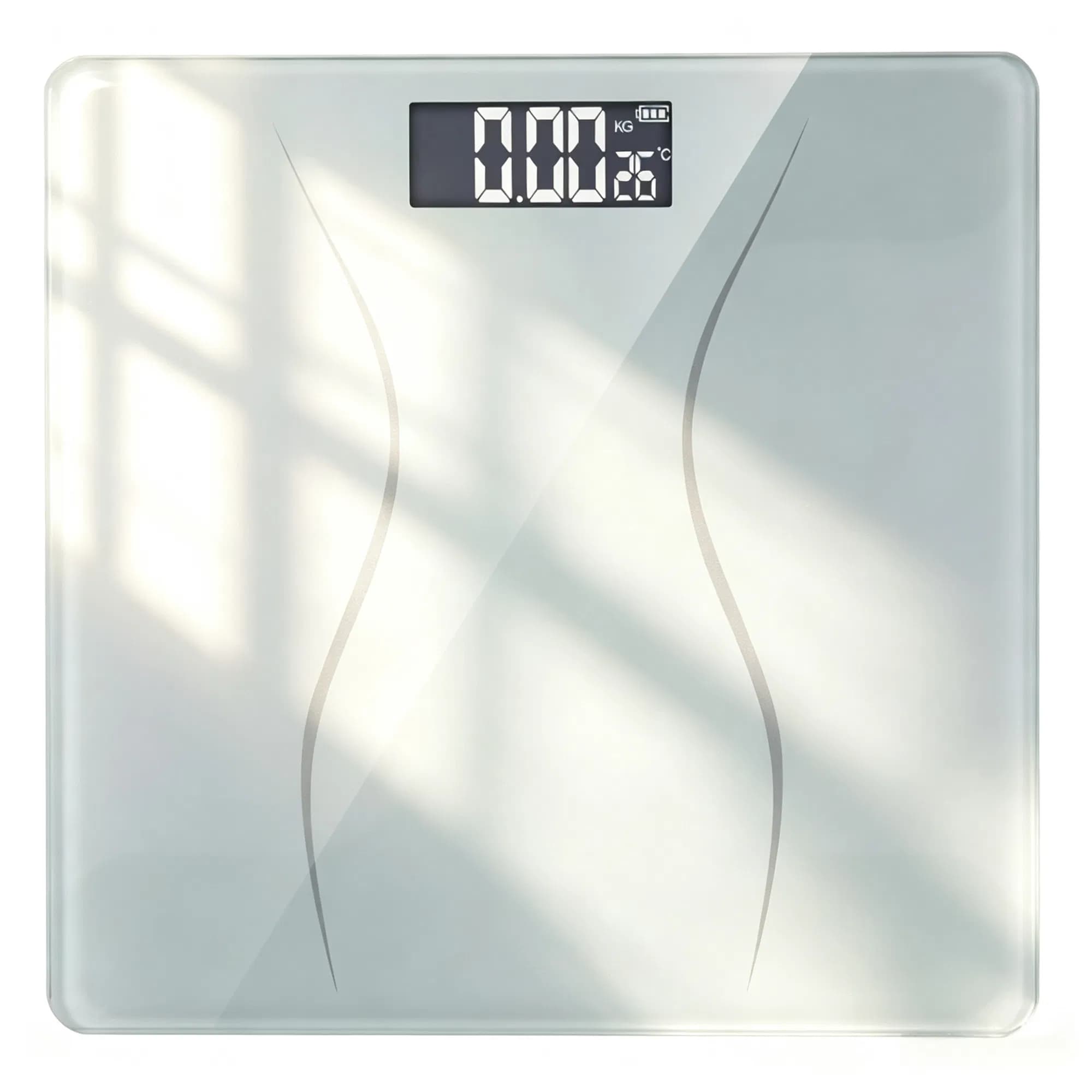 Slim Waist Pattern Personal Scale White