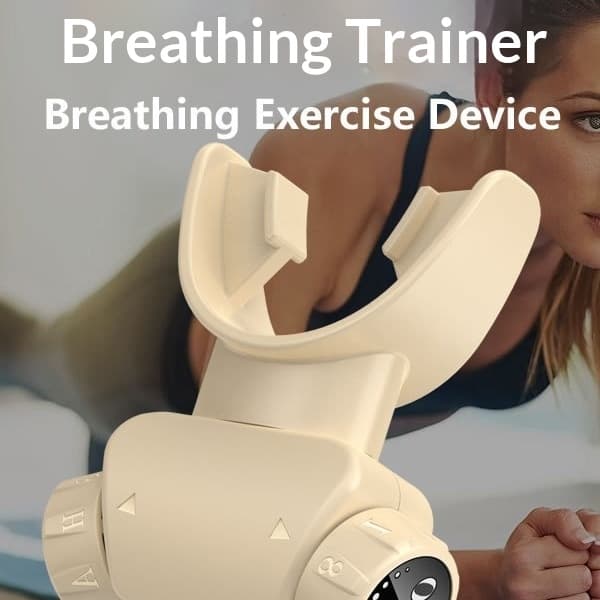 11 Breathing Trainer, Pilates Lung Capacity Exerciser, Mouthpiece-Type Lung Muscle Respirator, Yoga Equipment, Portable
