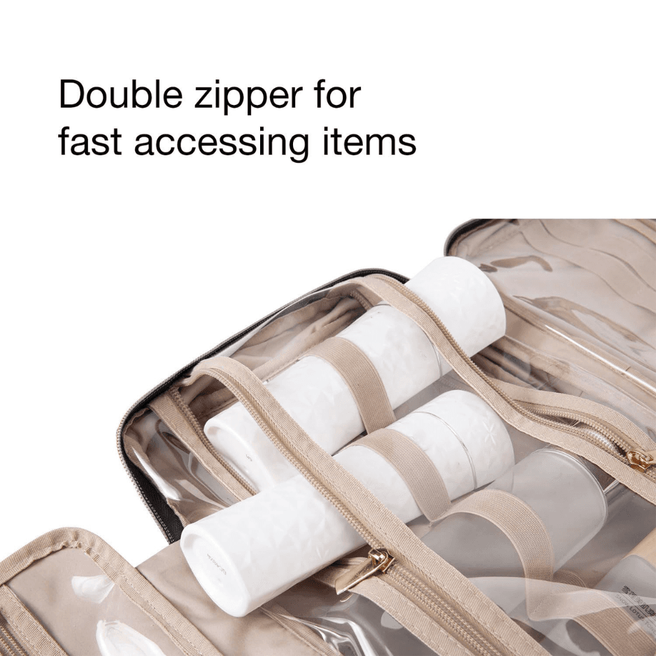 Toiletry Bag Travel Bag With Hanging Hook, Water Resistant Makeup Cosmetic Bag Travel Organizer For Accessories, Shampoo