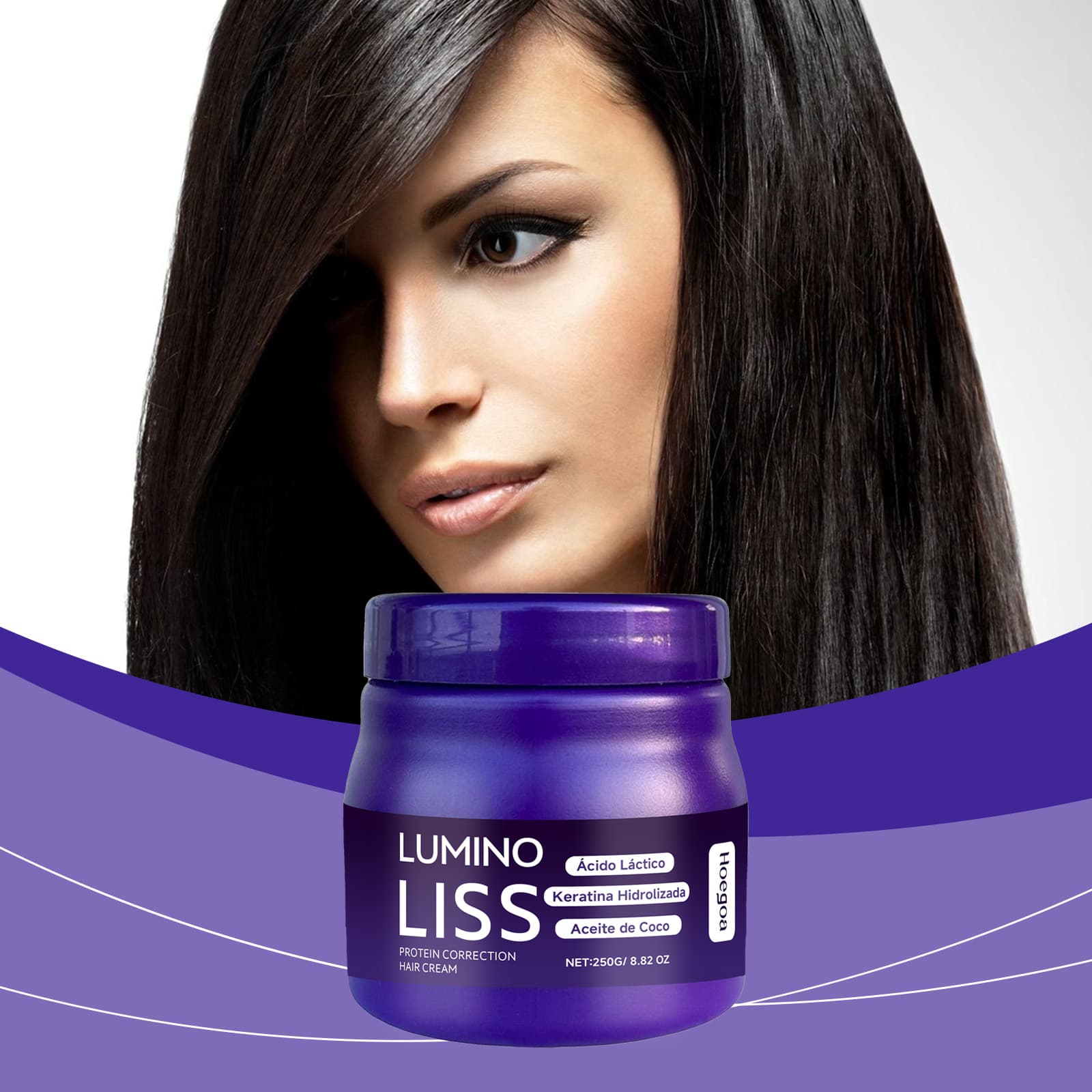 Protein Correction Straight Hair Cream 250g-Bottle Protein Nourishing And Softening Hair To Create A Silky, Flowing And Atmospheric Hairstyle