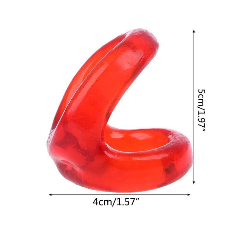 Male Vibration Sperm Lock Ring, USB Rechargeable Delay Ring, TPE Double-Ring Sperm Retention Device