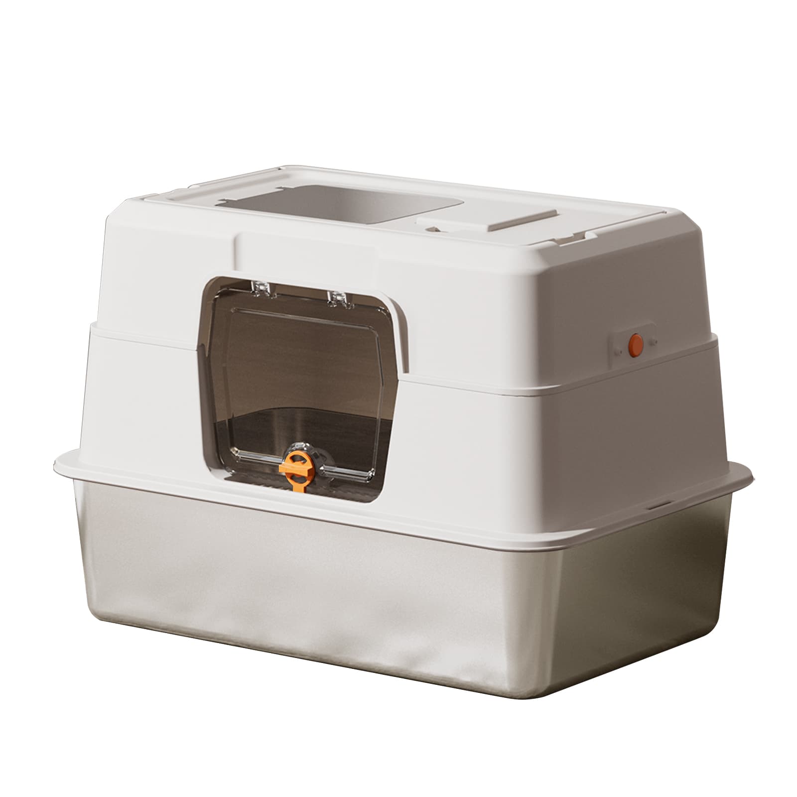 Only Self Pickup---Fully Enclosed Stainless Steel Cat Litter Box