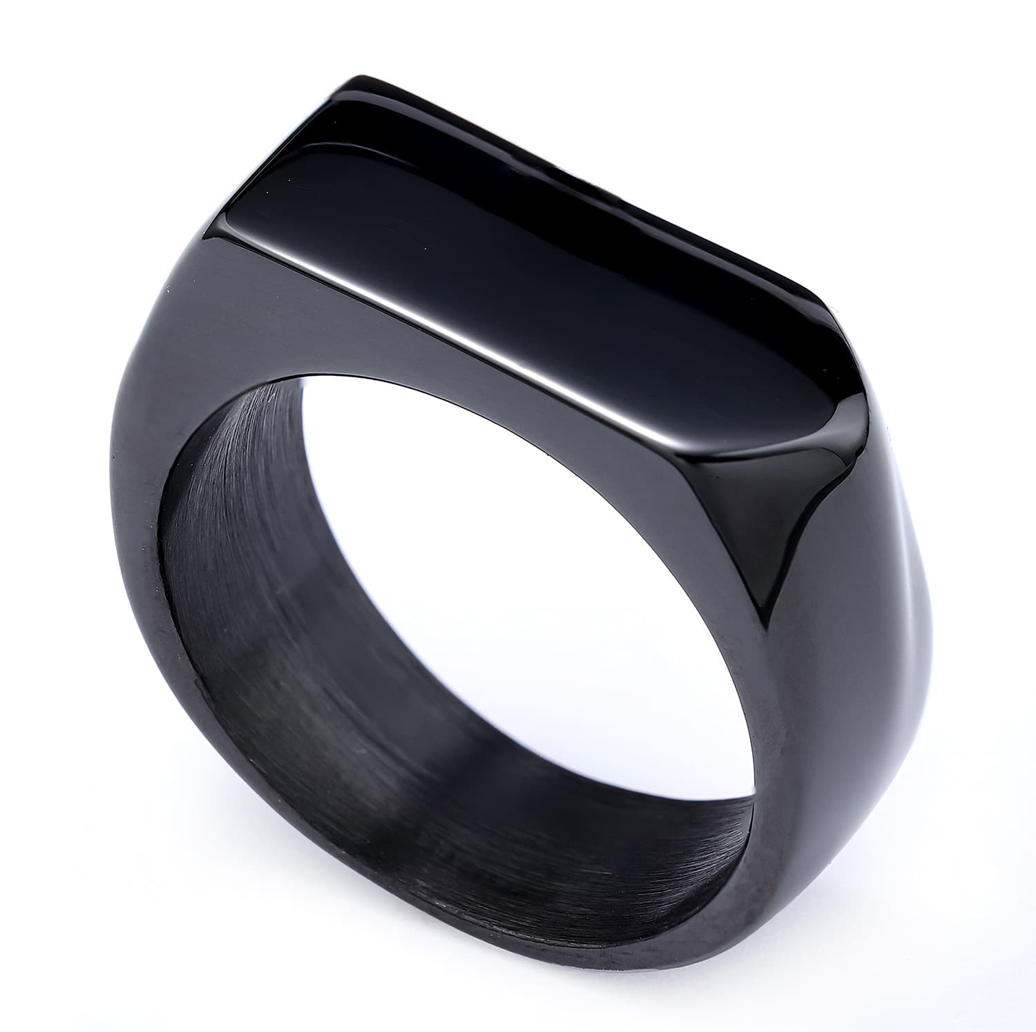 Retro Square Irregular Polished Ring