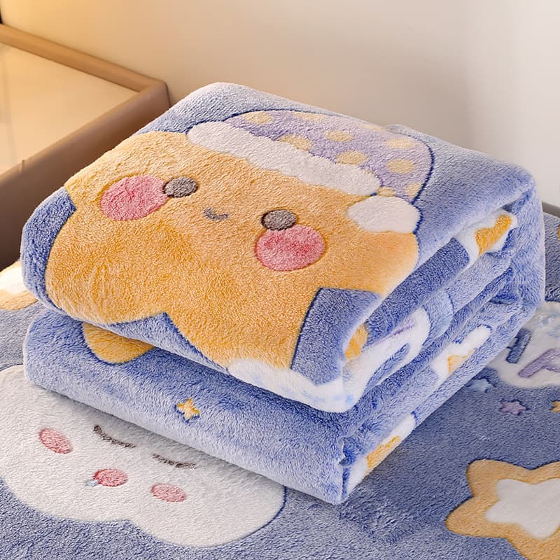 Thickened Milk Flannel Blanket Coral Flannel