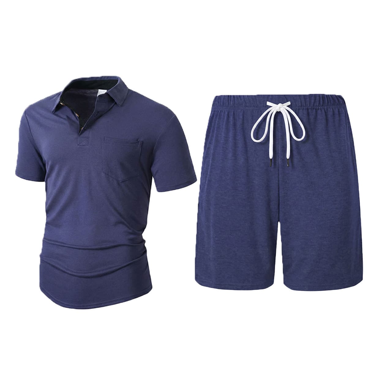 Men's Solid Color Short Sleeve Polo Shirt Casual Summer Top With Buttoned Placket And Classic Collar