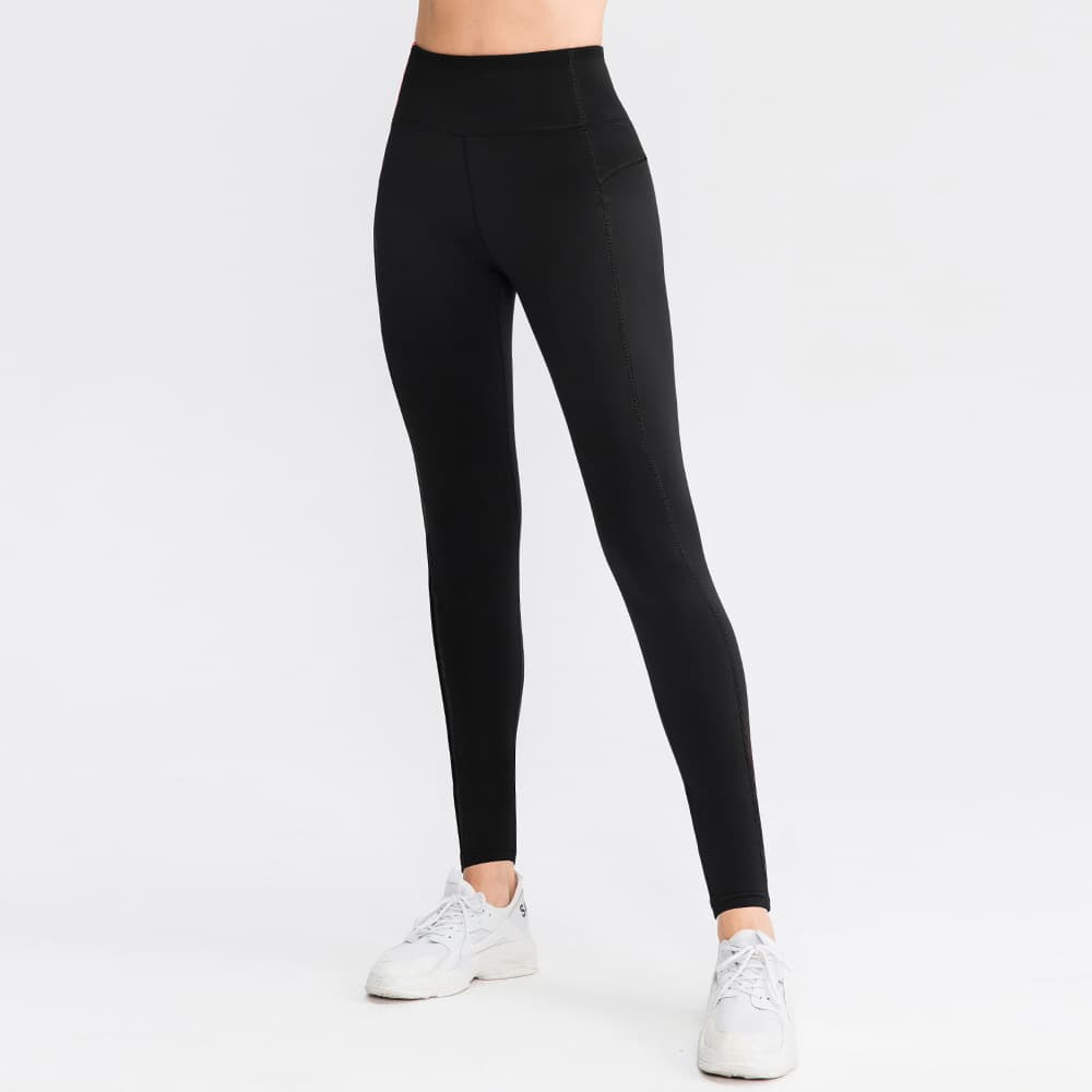 Women's Autumn Winter Fleece-lined High-waisted Stretchy Sports Pants