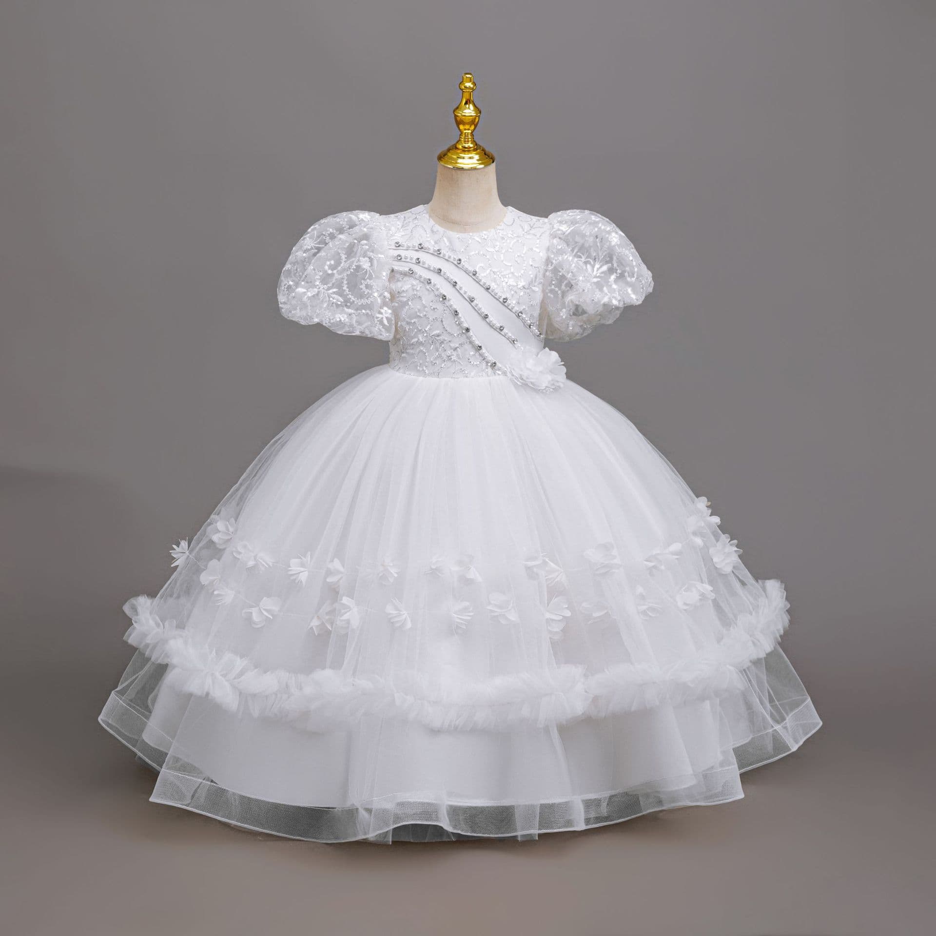 Sequin Wedding Princess Dress For Little Girls Birthday