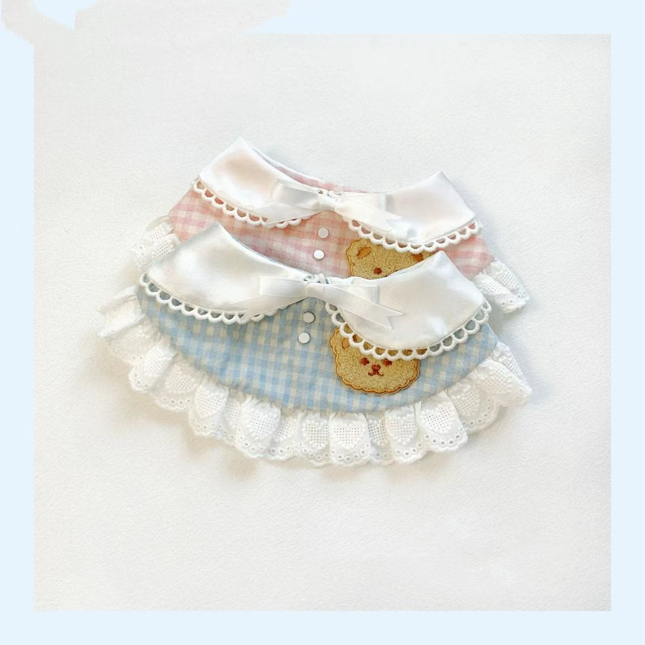 Cute Cat And Dog Bibs Pet Lace Fabric