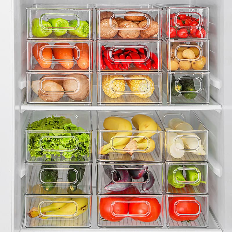 Transparent Large-Capacity Refrigerator Storage Box For Home Use