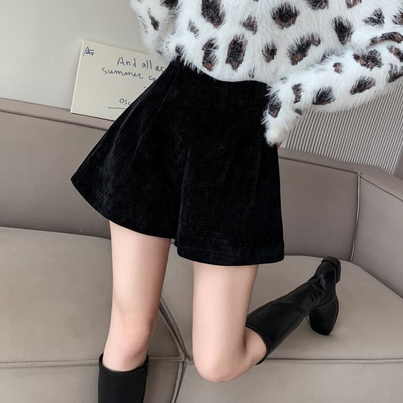 New High-waisted Slimming Corduroy Wide-leg Bootcut Pants For Outerwear