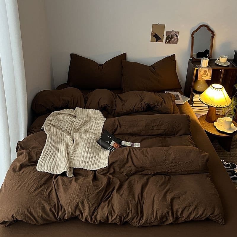 Vintage Four-Piece Bedding Set Washed Cotton