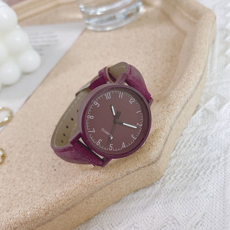 Retro Dial With Numeral Markings, Leather Strap And A Fresh Minimalist Style For Women