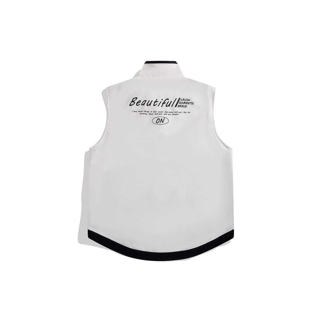 Color-block Reversible Vest Jacket