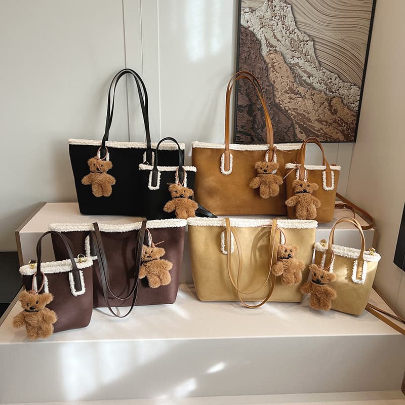 Simple Stylish And Versatile Fluffy Handbag