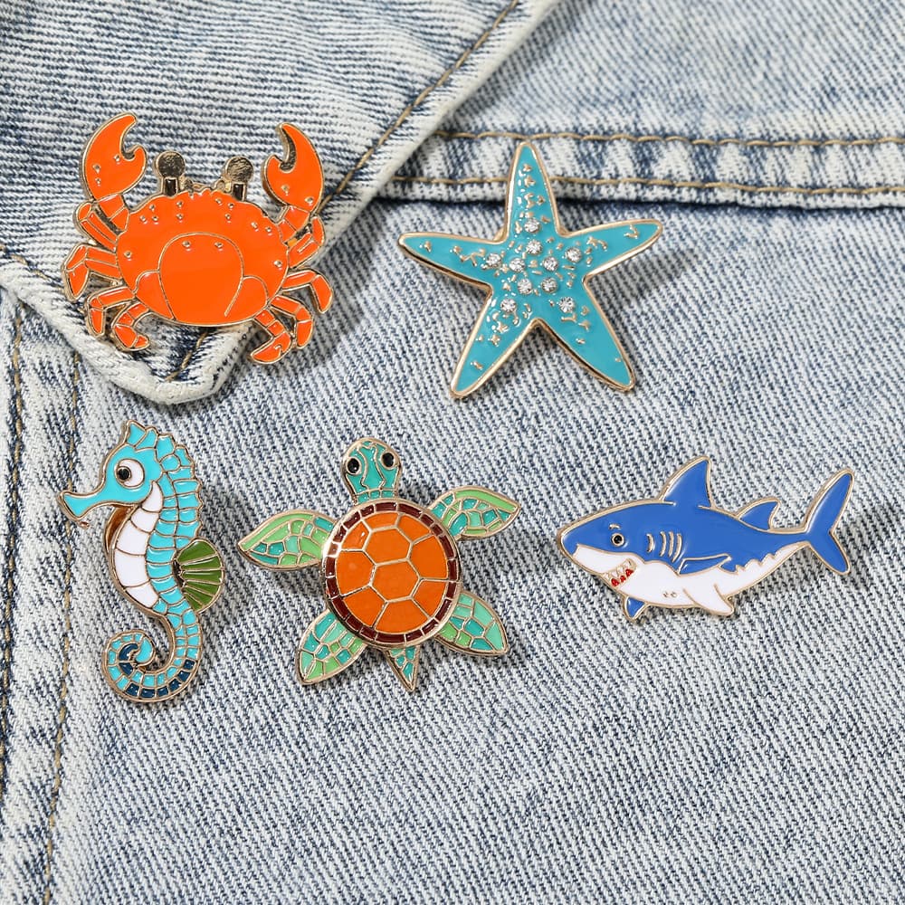 Cute Underwater World Cartoon Turtle Brooch