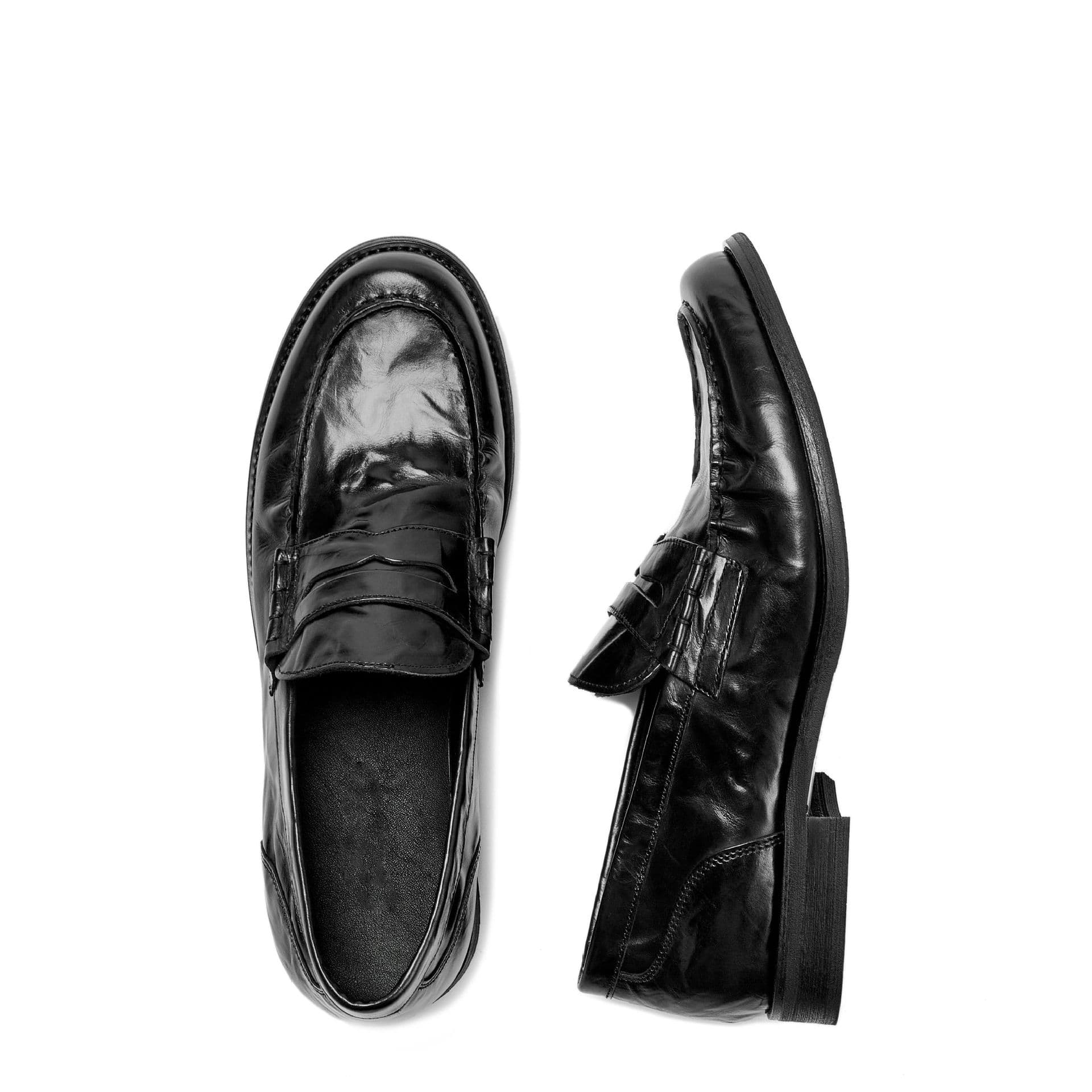 Mens Business-Casual Commuter Leather Shoes With Pleats