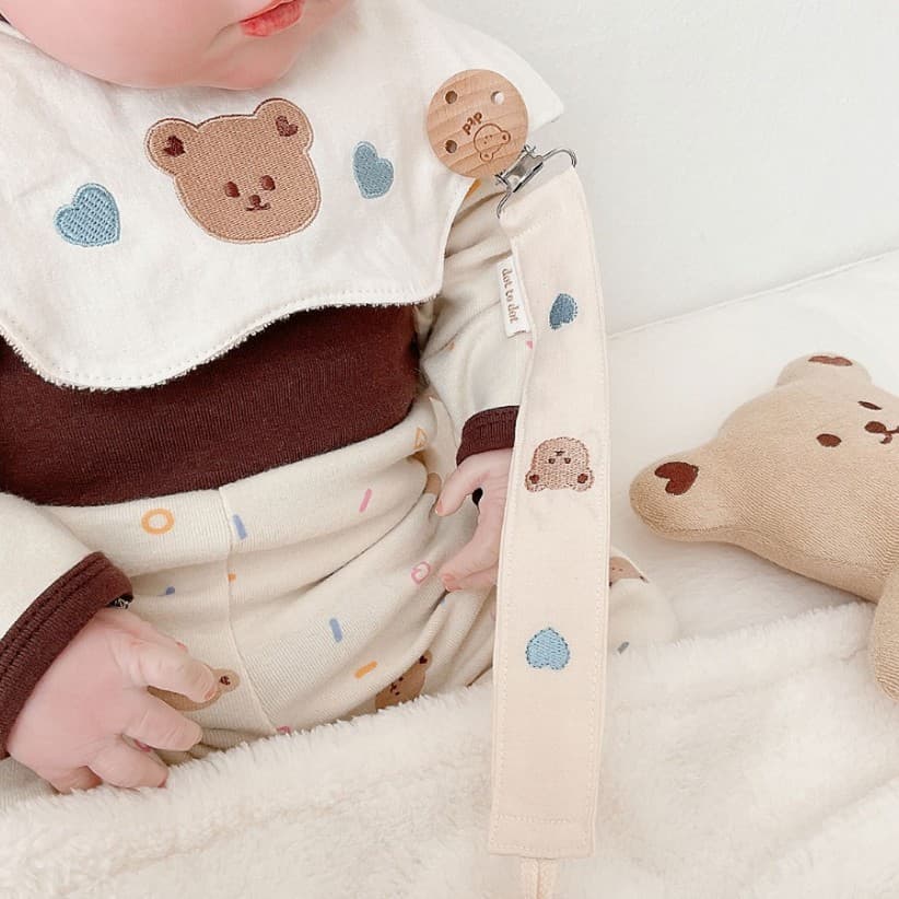 Baby Pacifier Wooden Anti-lost Chain Clip Molar Rod