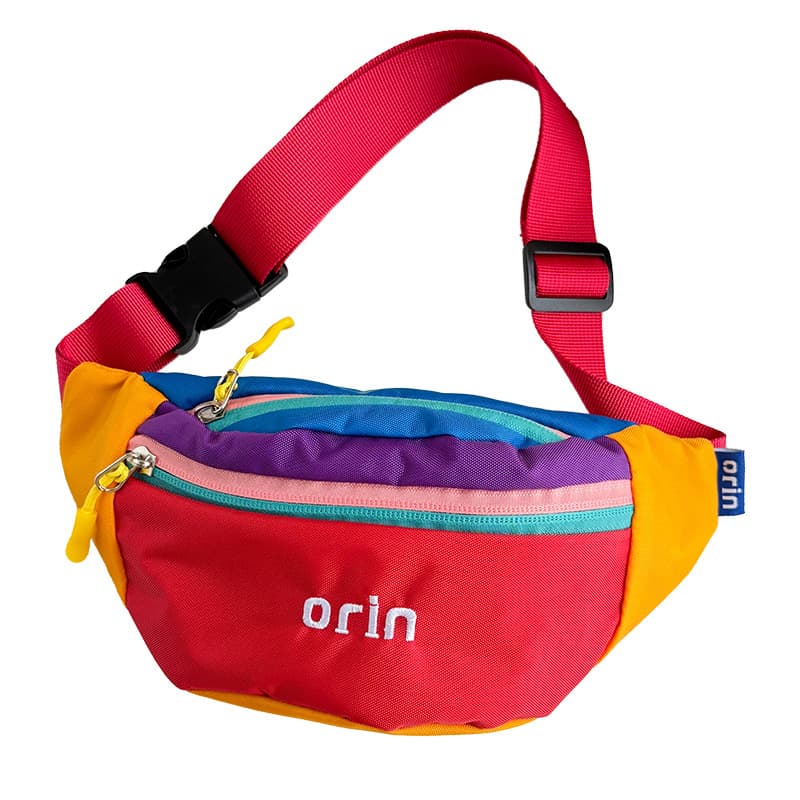 Childrens Trendy Color-block Outdoor Casual Crossbody Backpack