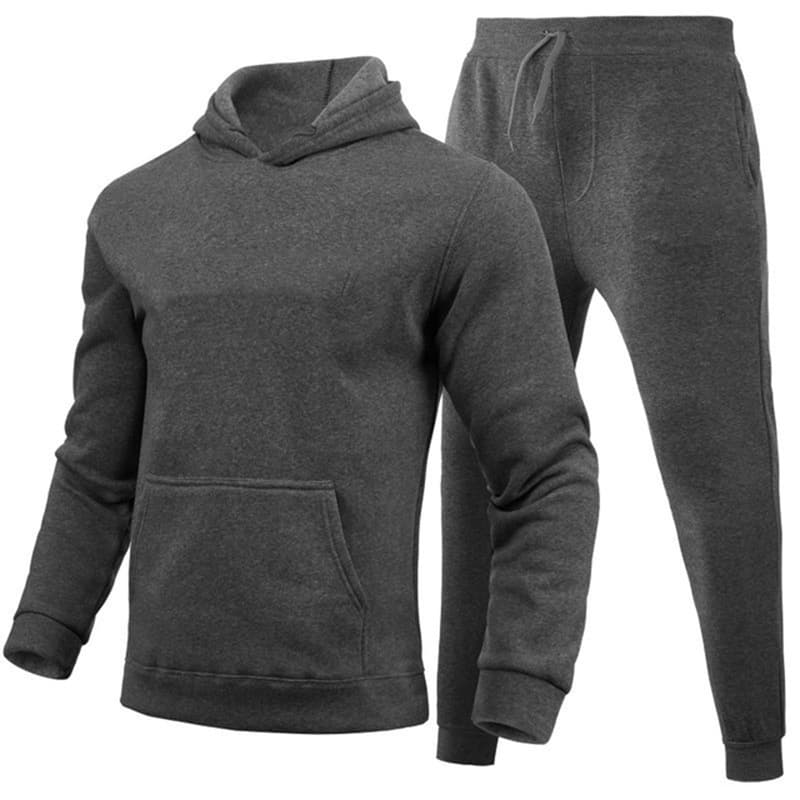 Women's Casual Versatile Solid Color Hoodie Set