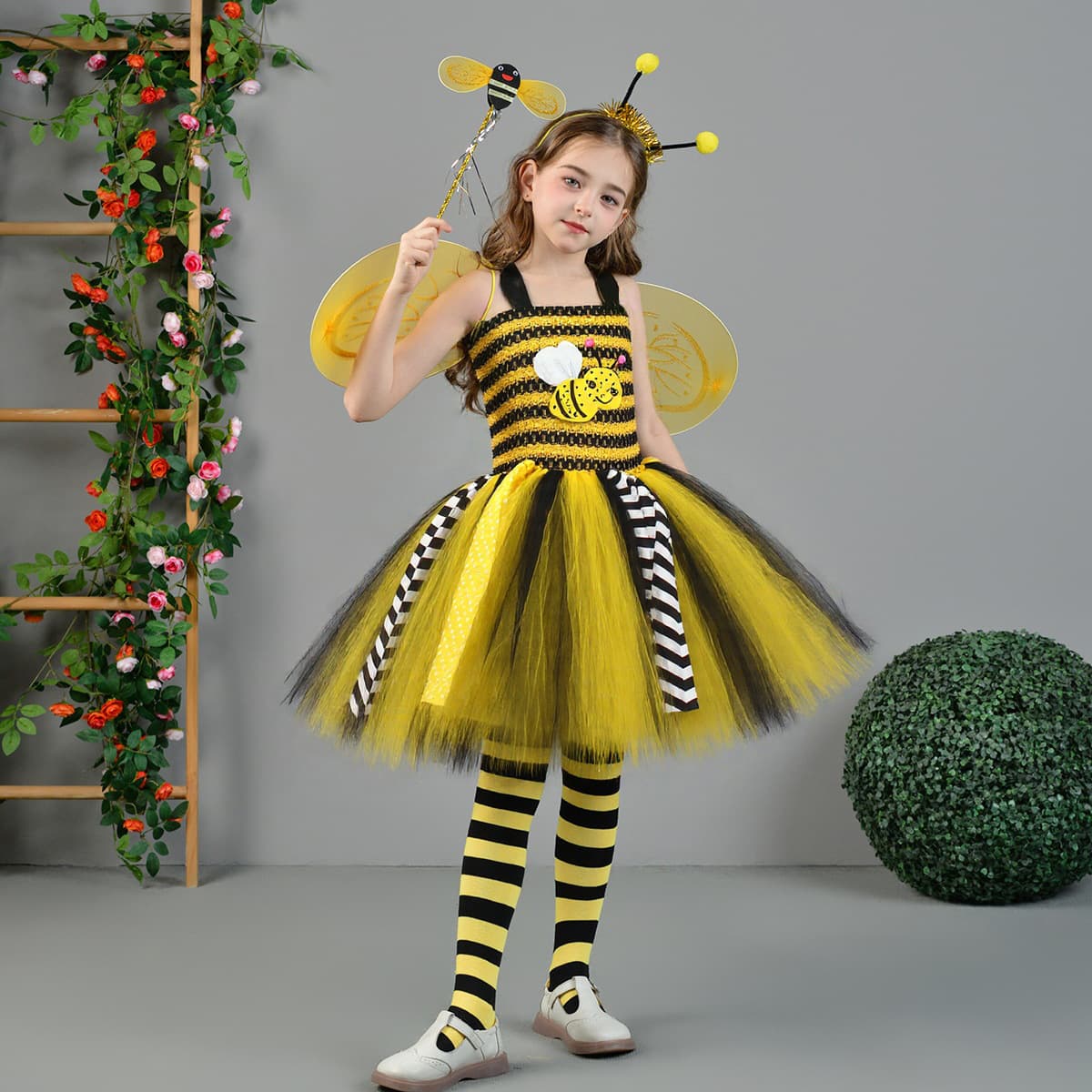 Yellow Bee Girl Dance Performance Costume