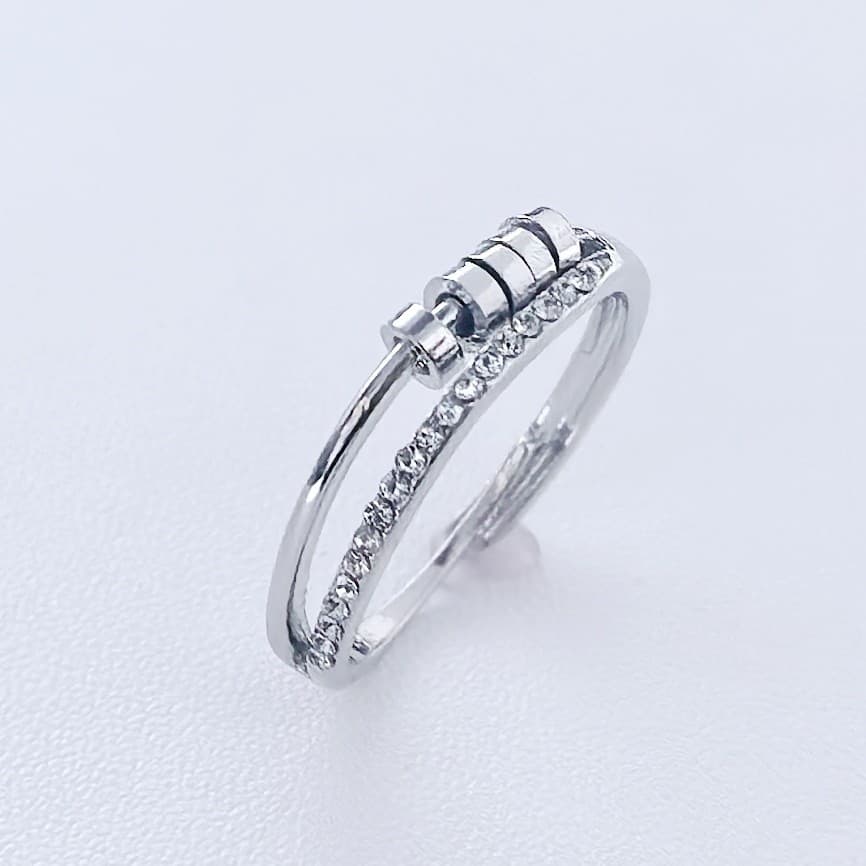 Micro Beads Spinning Ring Women