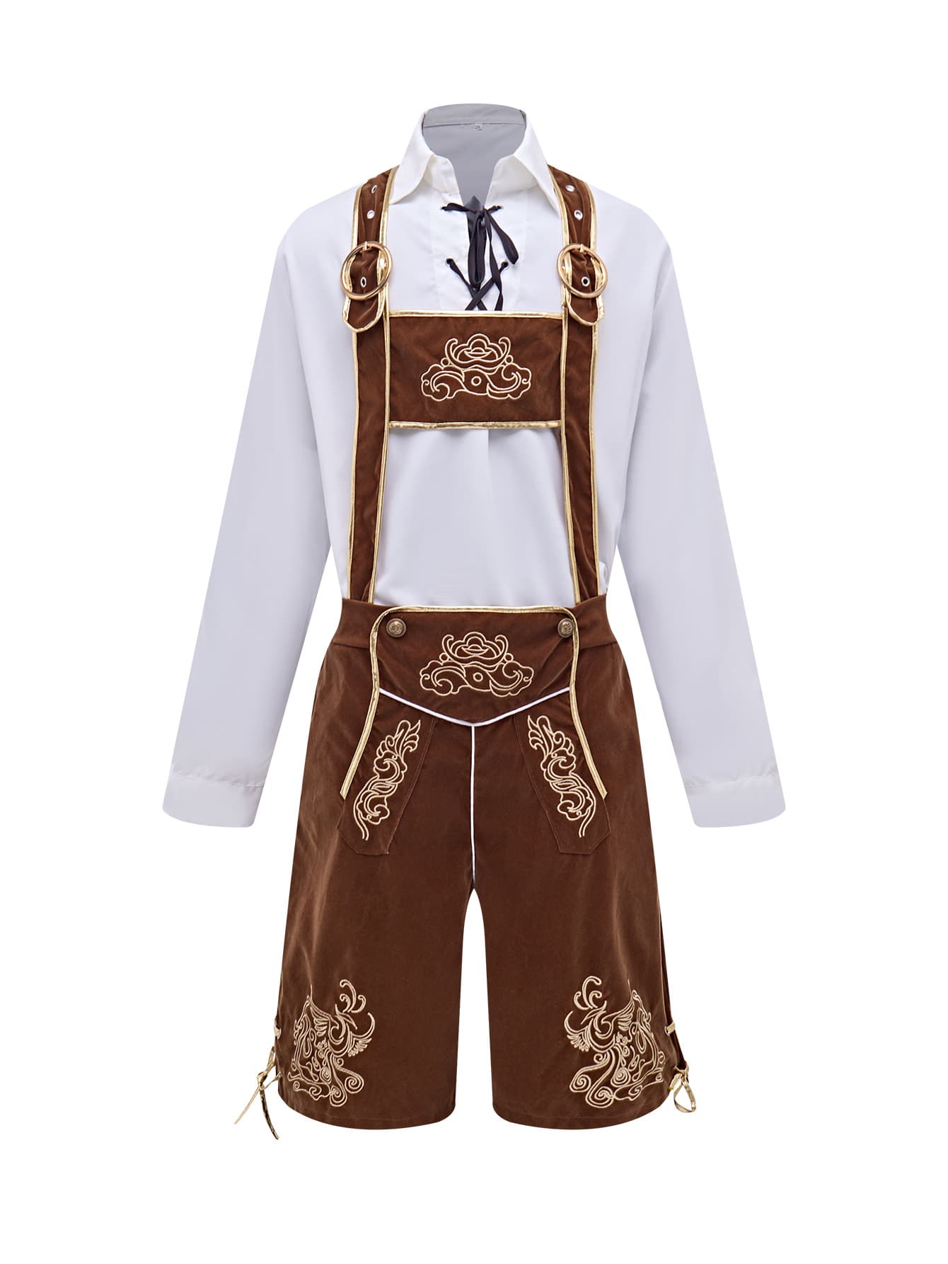 Men's Bavarian Oktoberfest Suspender Pants Set