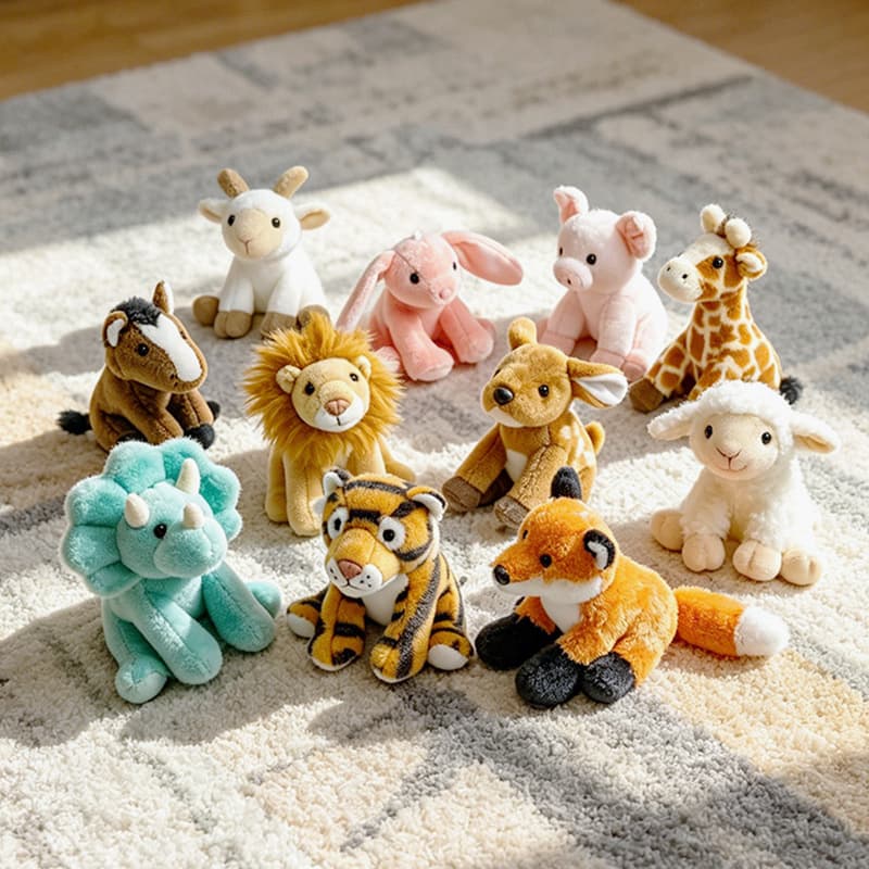 Stuffed Elk And Fox Forest Doll Children's Gift