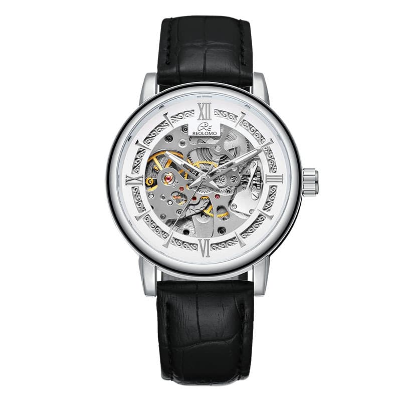European And American-style Mens Fashionable Hollow-out Mechanical Watch