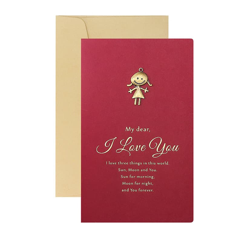Special Paper Gilding Vintage Metal DIY Thank-you Card