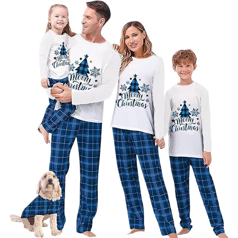 Christmas Cotton Pajama Set, Parent-child Matching Print