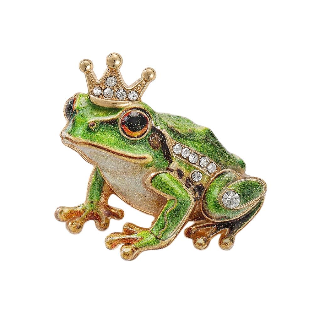 New Cute Animal Frog Prince Brooch