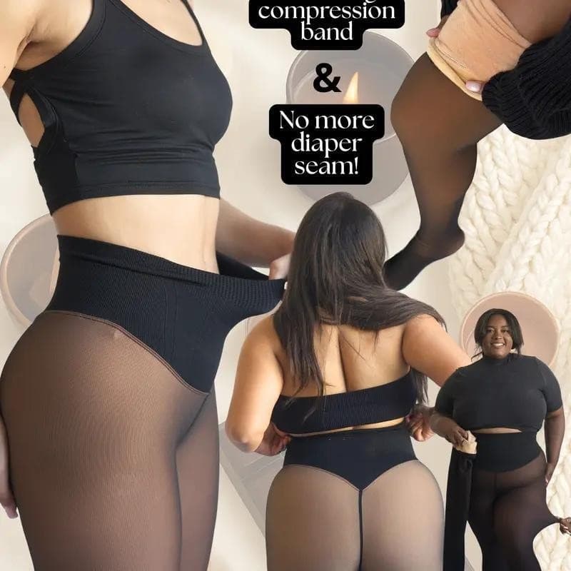 Sheer Base Leggings Plus-size One-piece Tight-fitting