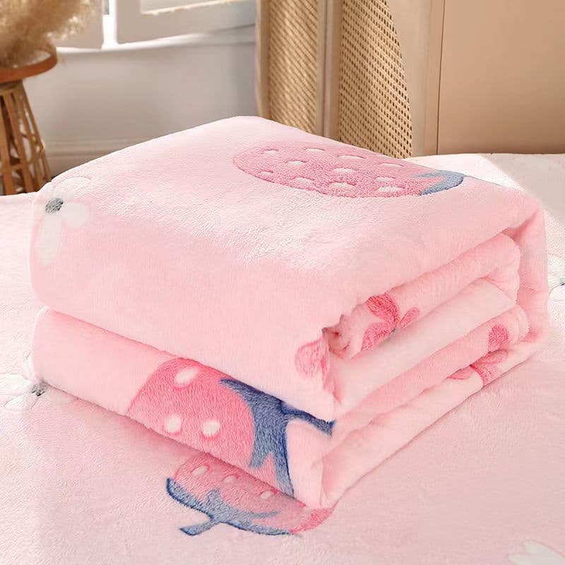 Thickened Milk Flannel Blanket Coral Flannel
