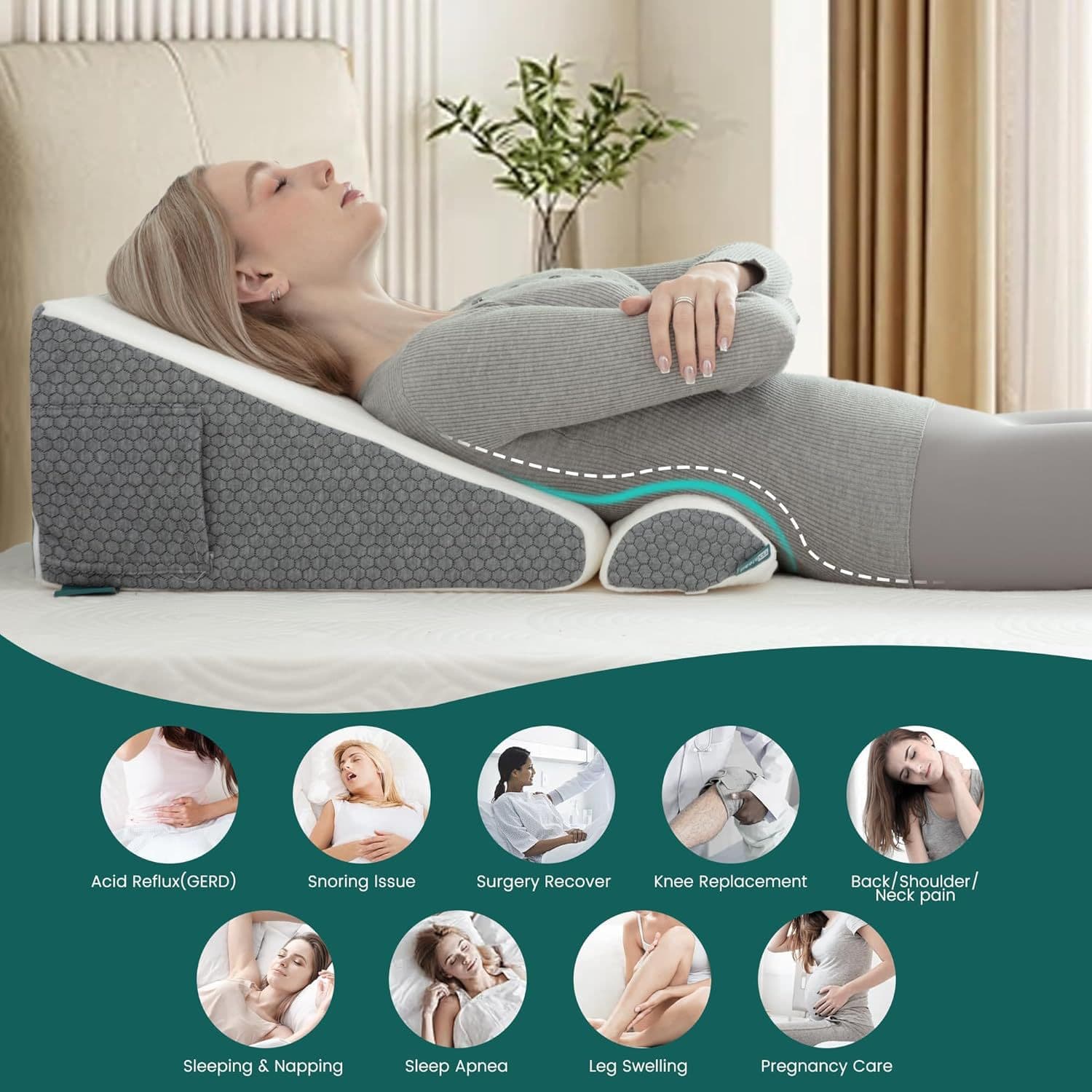 Wedgeshaped Pillowspecific Cushion For The Back