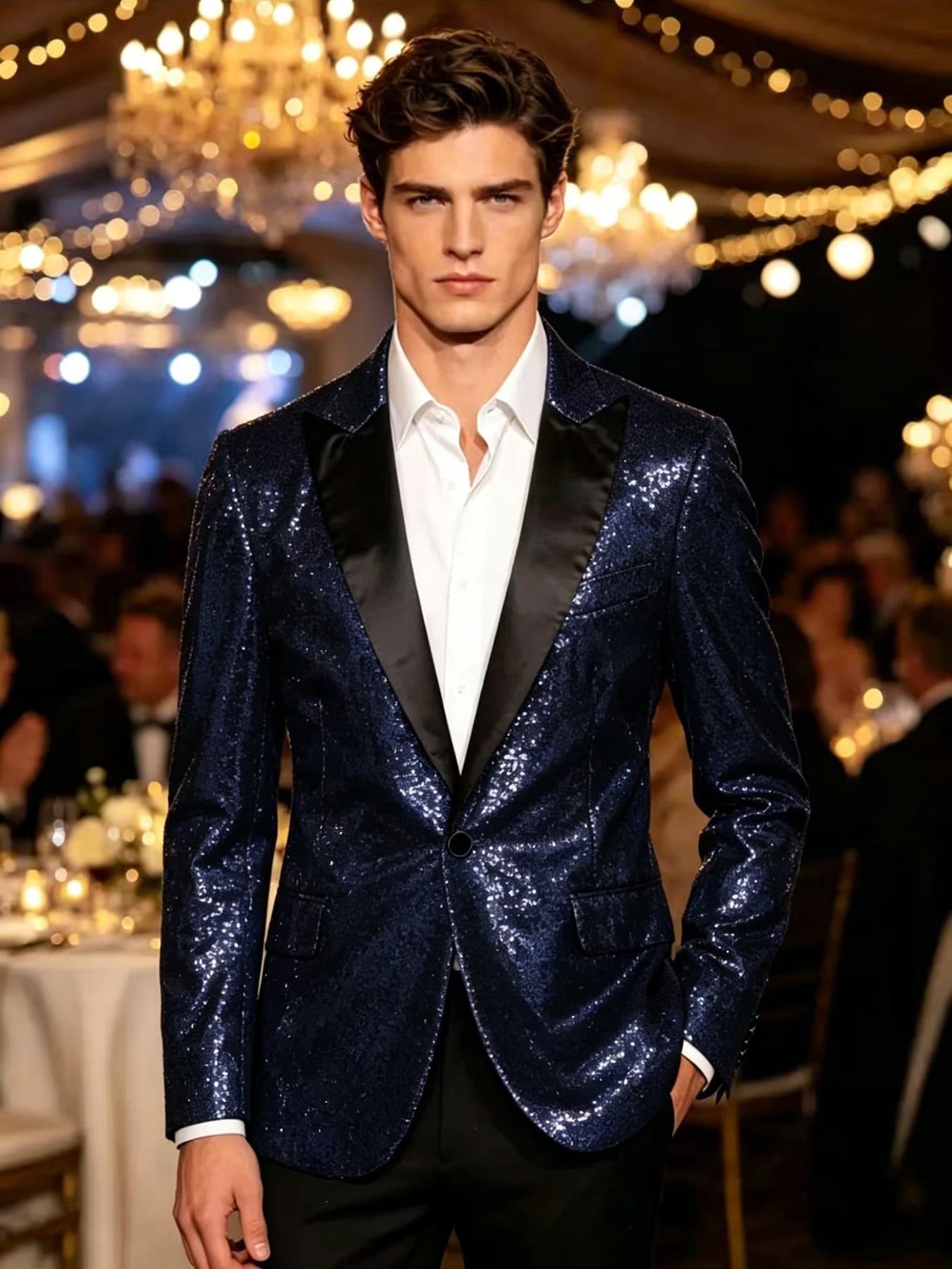 Sparkling Stage Performance Nightclub-style Suit And Gown