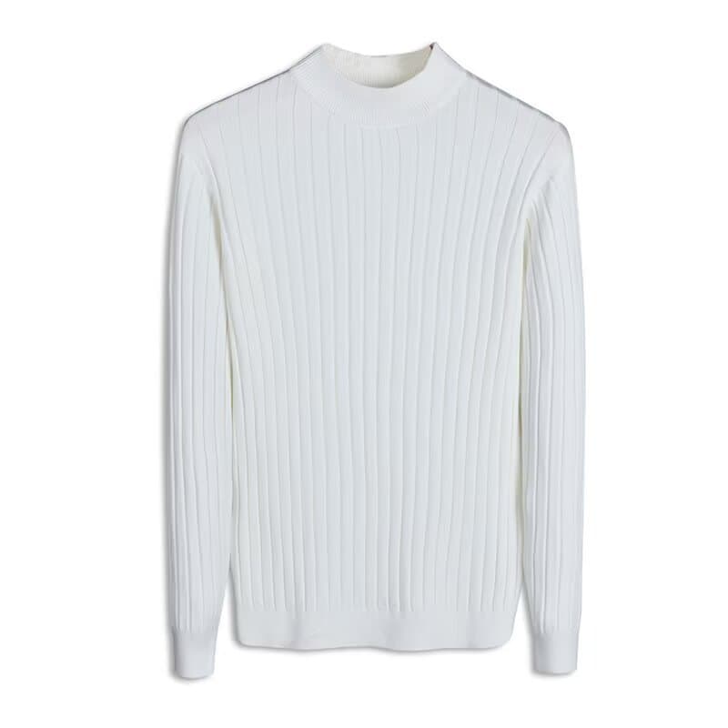Pullover Textured Mock-neck Sweater For Men
