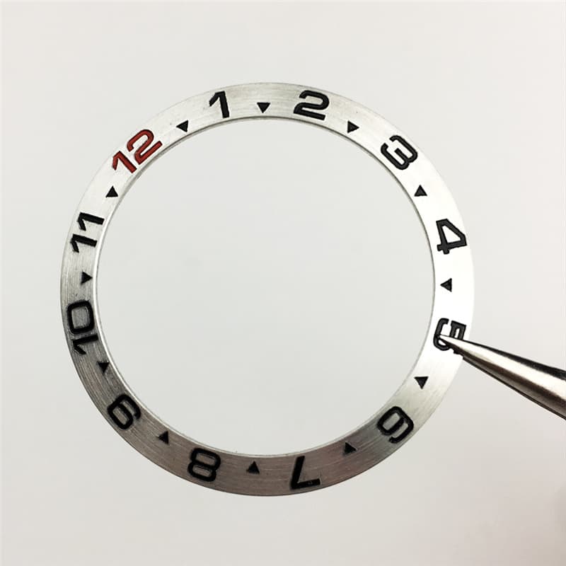 Watch Accessory 38mm Silver Bezel, Replacement For The Black And Green Submariner Case, Outer Bezel Ring
