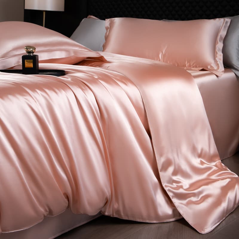 Luxury Real Double Sided Silk Naked-Sleep Duvet Cover Set