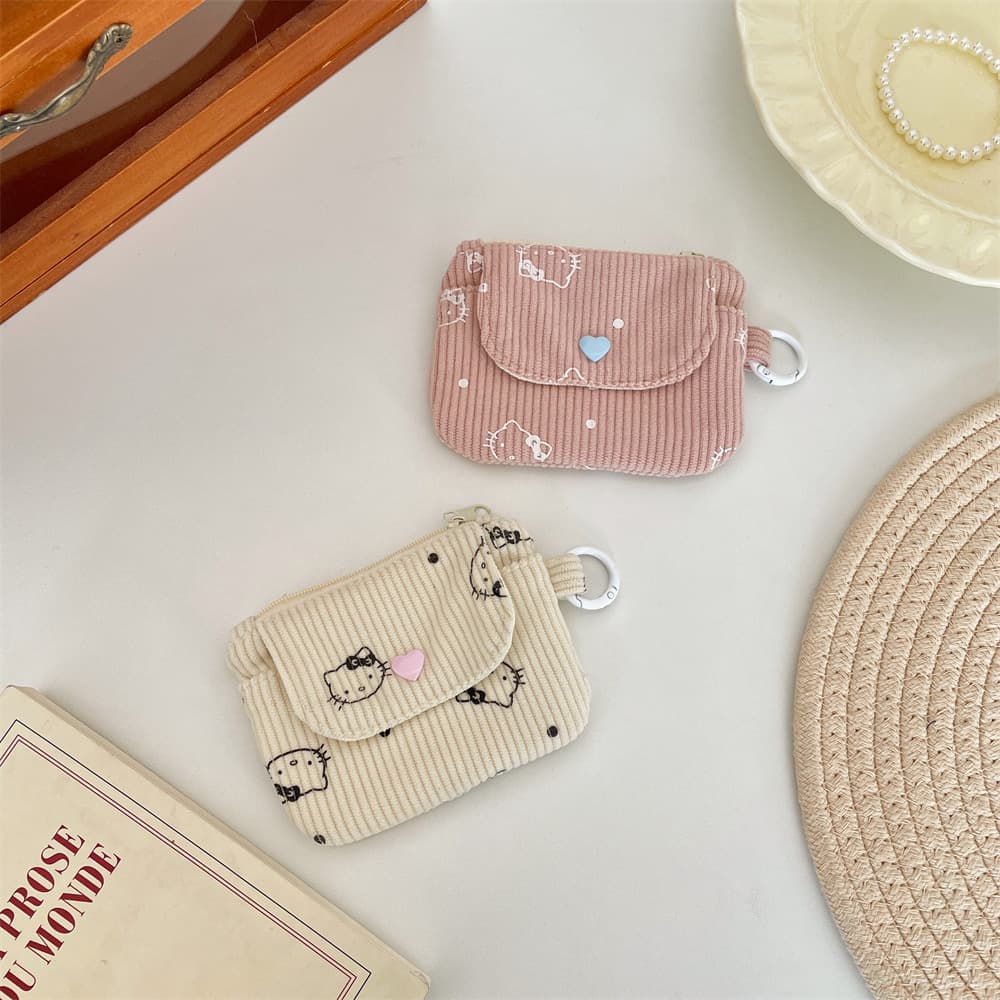 Corduroy Printed Coin Purse For Women