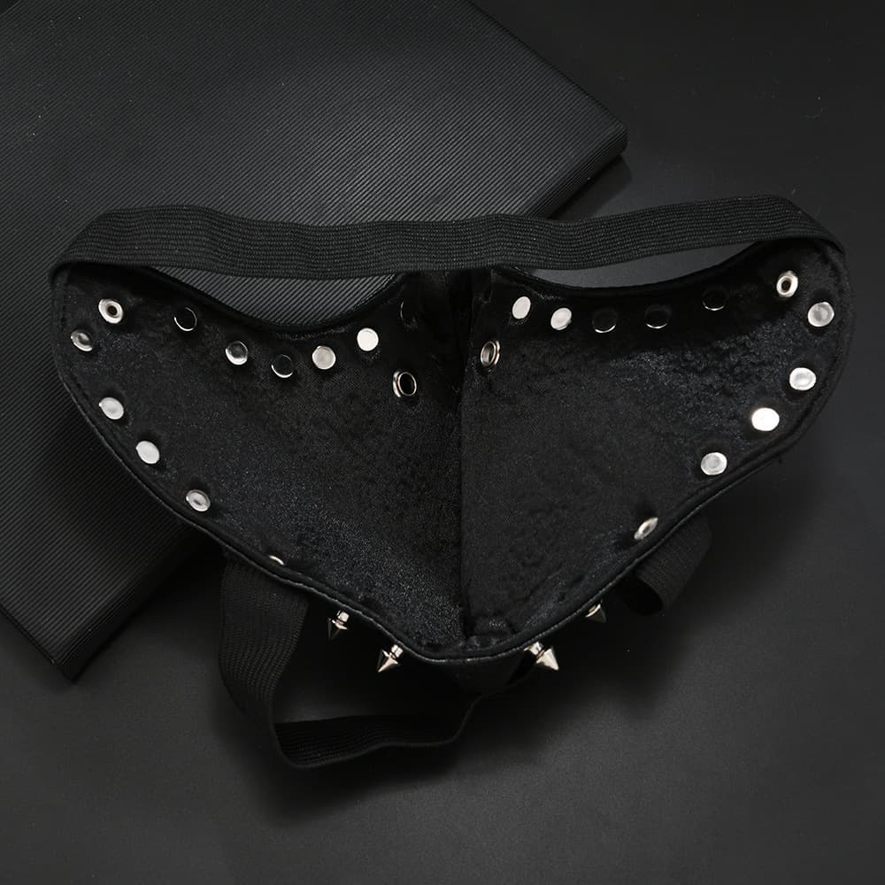 Creative Alloy Stud Embellished Mask